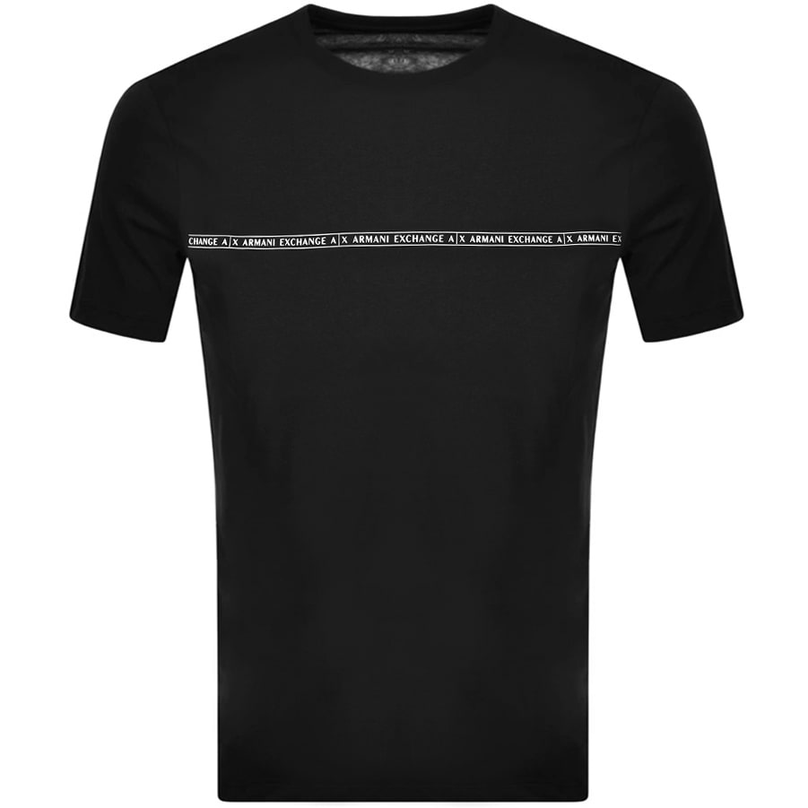 Alternative Image for ProductArmani Exchange Crew Neck Logo T Shirt Black1
